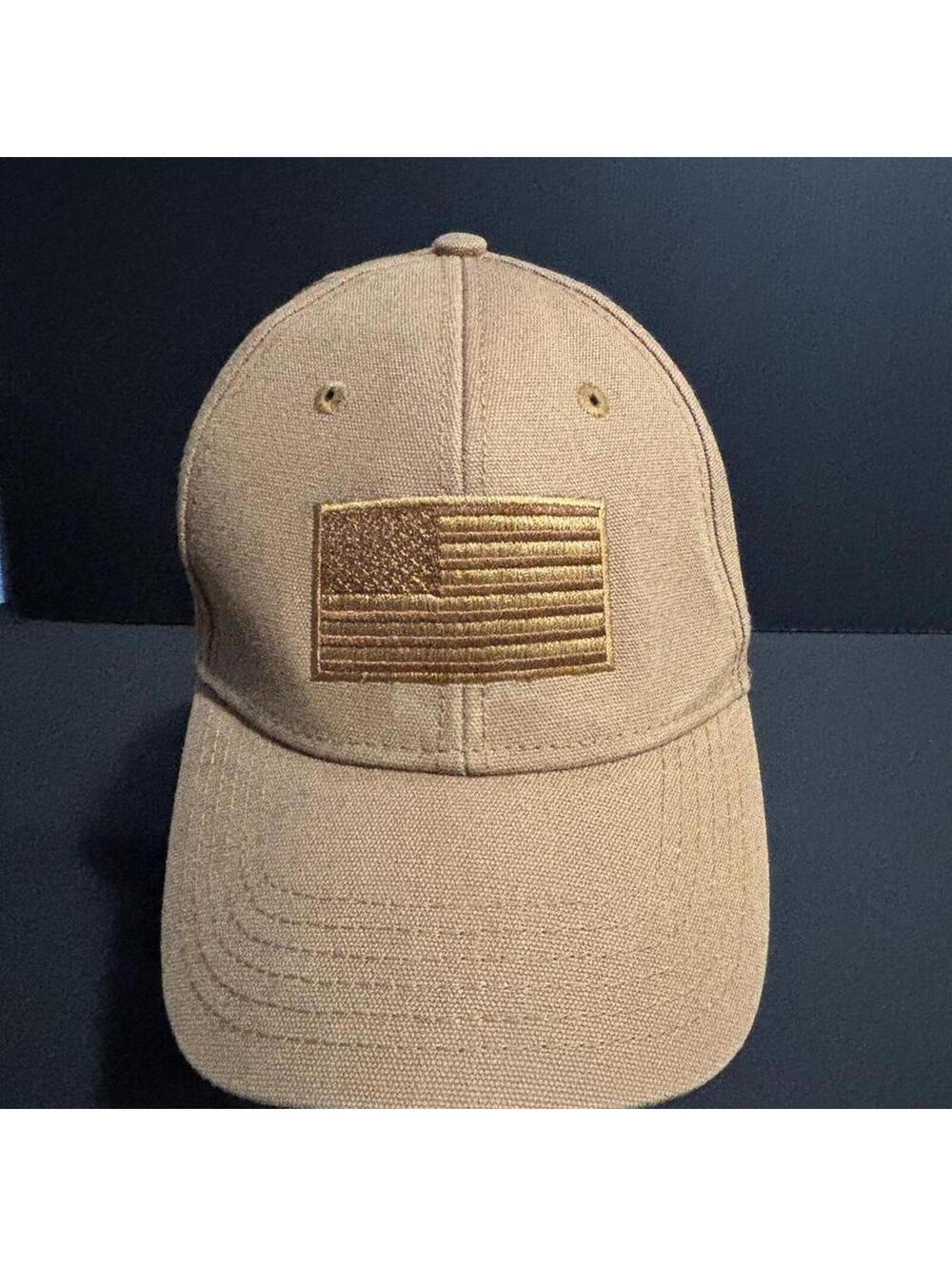F3 Headwear Tan American Flag Hat Adjustable